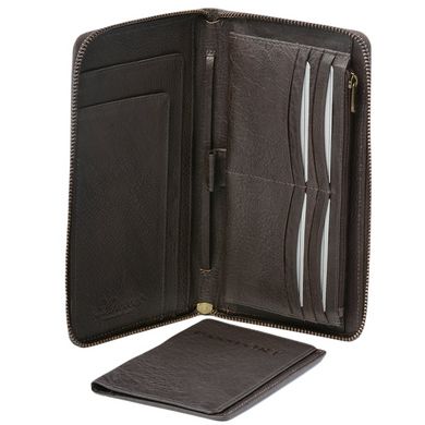 Кошелек мужской кожаный (портмоне для путешествий, тревелер) Ashwood TW01