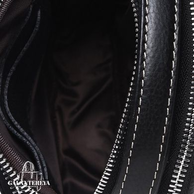 Мужской кожаный мессенджер Ricco Grande K16066-black черный