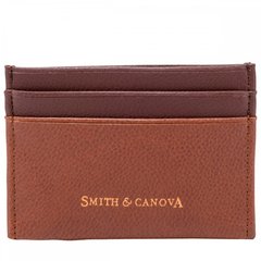 Кардхолдер кожаный Smith & Canova 26827 Devere (Black-Red)