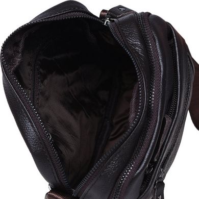 Мужской кожаный мессенджер Borsa Leather K1223-brown коричневый
