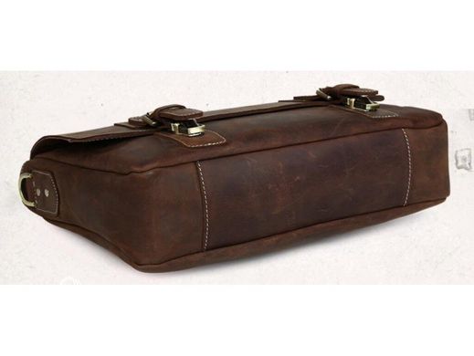 Мужской кожаный портфель Tiding Bag t8069DB коричневый