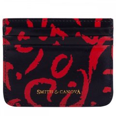 Кардхолдер кожаный Smith & Canova 28650 (Black-Red)