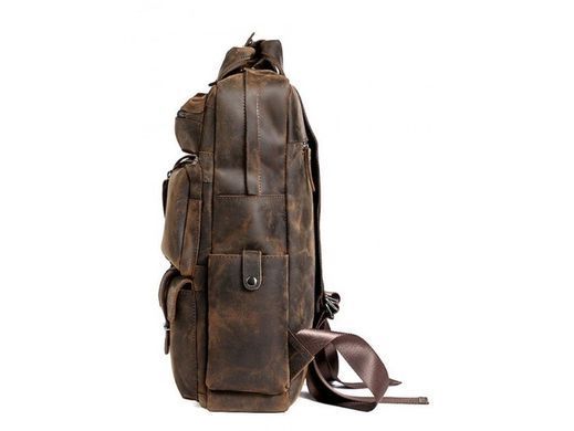 Чоловічий шкіряний рюкзак Tiding Bag t3081DB коричневий