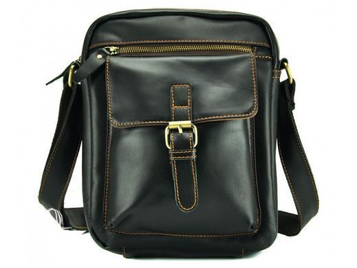 Мужской кожаный мессенджер Tiding Bag NM15-1783A-1 черный