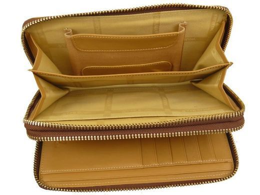 Женский кожаный кошелек WANLIMA (ВАНЛИМА) W82022849998-light-coffee