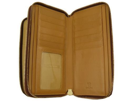 Женский кожаный кошелек WANLIMA (ВАНЛИМА) W82022849998-light-coffee