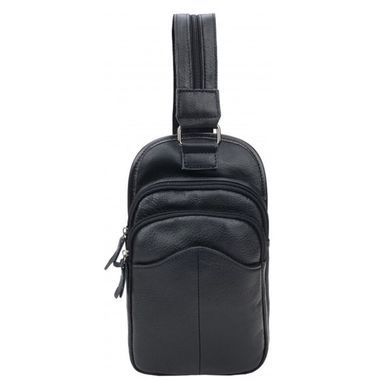 Шкіряний чоловічий месенджер Borsa Leather 1ta1003m-black чорний