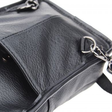 Шкіряний чоловічий месенджер Borsa Leather 1ta1003m-black чорний
