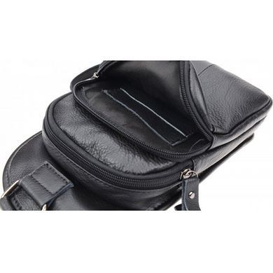 Мужской кожаный мессенджер Borsa Leather 1ta1003m-black черный