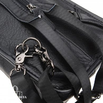 Мужской кожаный мессенджер Borsa Leather 1ta1003m-black черный