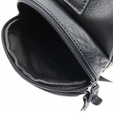 Мужской кожаный мессенджер Borsa Leather 1ta1003m-black черный