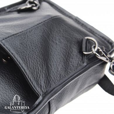 Мужской кожаный мессенджер Borsa Leather 1ta1003m-black черный