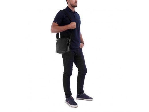 Мужской кожаный мессенджер Tiding Bag M47-22005-2A черный