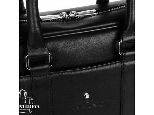 Кожаная мужская сумка для ноутбука Royal Bag RB023A черный
