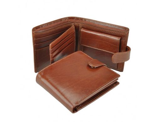 Мужское кожаное портмоне Tiding Bag SM7-8012C коричневый