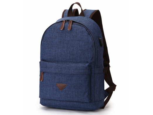 Мужской рюкзак из канваса синий Tiding Bag 1030BL