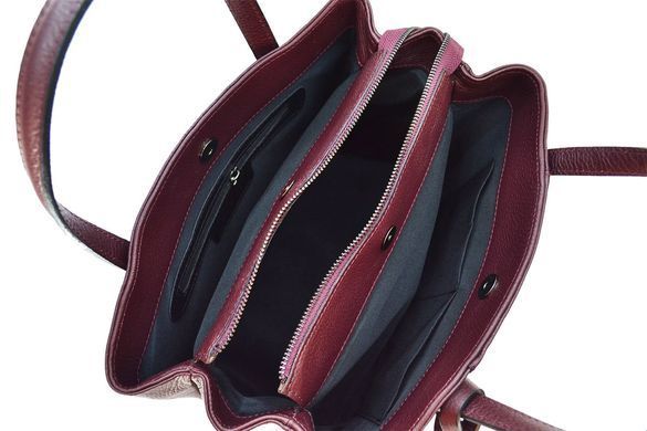 Жіноча шкіряна сумка Italian fabric bags 2114 Burgundy
