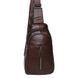 Сумка слінг чоловіча (однолямковий рюкзак) шкіряний Borsa Leather K1318-brown коричневий 2