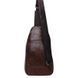 Сумка слінг чоловіча (однолямковий рюкзак) шкіряний Borsa Leather K1318-brown коричневий 3