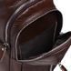 Сумка слінг чоловіча (однолямковий рюкзак) шкіряний Borsa Leather K1318-brown коричневий 7
