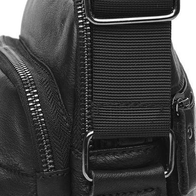 Шкіряний чоловічий месенджер Keizer K18853-black чорний