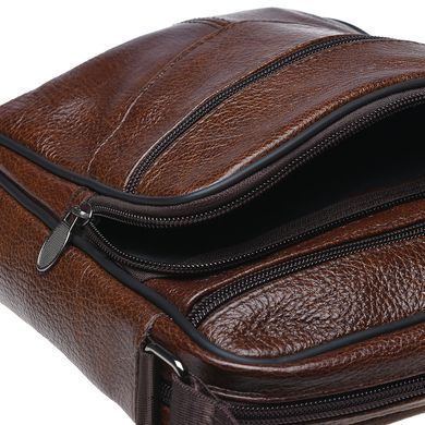 Сумка через плечо мужская кожаная Borsa Leather K18490-brown