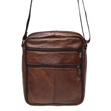 Сумка через плечо мужская кожаная Borsa Leather K18490-brown