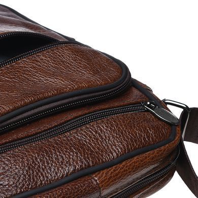 Сумка через плечо мужская кожаная Borsa Leather K18490-brown