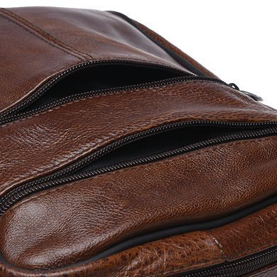 Сумка через плечо мужская кожаная Borsa Leather K18490-brown