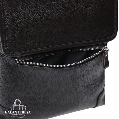 Мужской кожаный мессенджер Borsa Leather k10013-brown коричневый