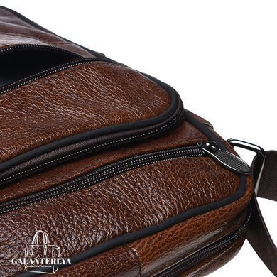 Сумка через плечо мужская кожаная Borsa Leather K18490-brown