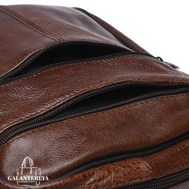 Сумка через плечо мужская кожаная Borsa Leather K18490-brown