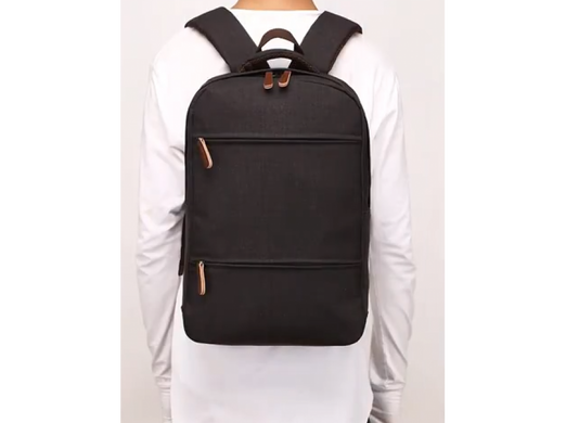 Мужской черный рюкзак из канваса Tiding Bag 1032A
