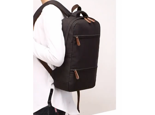 Мужской черный рюкзак из канваса Tiding Bag 1032A