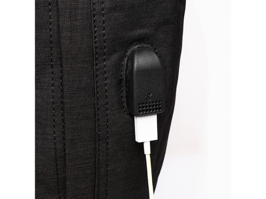 Мужской черный рюкзак из канваса Tiding Bag 1032A