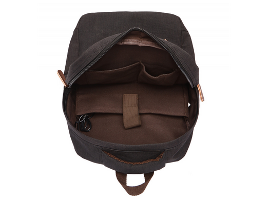 Мужской черный рюкзак из канваса Tiding Bag 1032A
