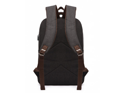 Мужской черный рюкзак из канваса Tiding Bag 1032A