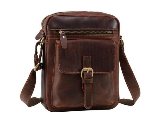 Чоловічий шкіряний коричневий месенджер Tiding Bag NM15-1783B
