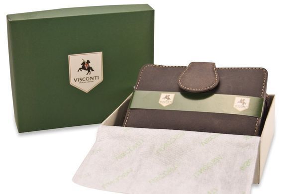 Жіночий шкіряний гаманець Visconti 715 Bow OIL BRN
