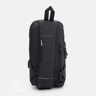 Сумка-слинг через плечо мужская Monsen C1BLH626bl-black черная