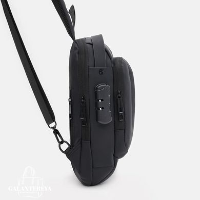 Сумка-слинг через плечо мужская Monsen C1BLH626bl-black черная