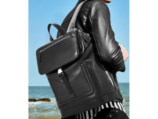Чоловічий шкіряний рюкзак Tiding Bag B3-2731A чорний