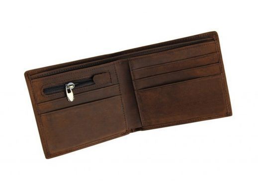 Мужское кожаное портмоне Tiding Bag 8047R коричневый