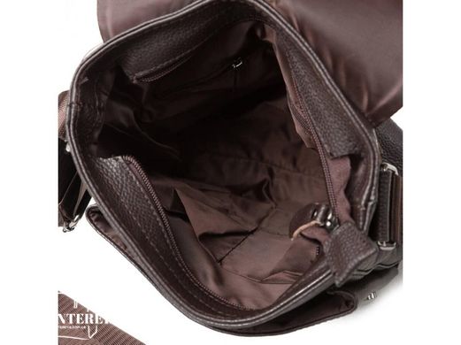 Мужской кожаный коричневый мессенджер Tiding Bag A25-1278C
