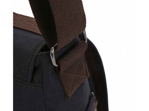 Мужская черная сумка из канваса Tiding Bag 1055A