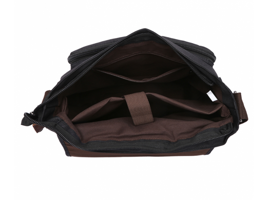 Мужская черная сумка из канваса Tiding Bag 1055A