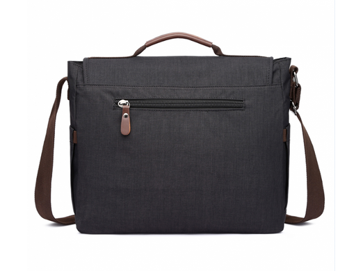 Мужская черная сумка из канваса Tiding Bag 1055A