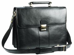 Мужской кожаный портфель Visconti 01775 - WARWICK (black)