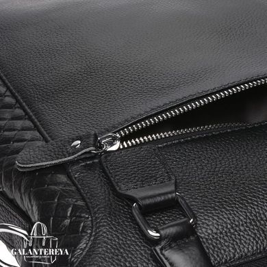 Мужская кожаная сумка Borsa Leather k19117-2-black черный