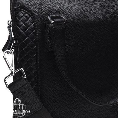 Мужская кожаная сумка Borsa Leather k19117-2-black черный